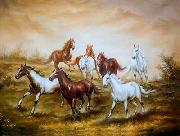 unknow artist Horses 011 oil painting on canvas